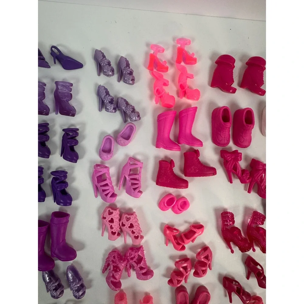 Huge Lot of Barbie Shoes Variety Heels Boots Sandals Sneakers Accessories